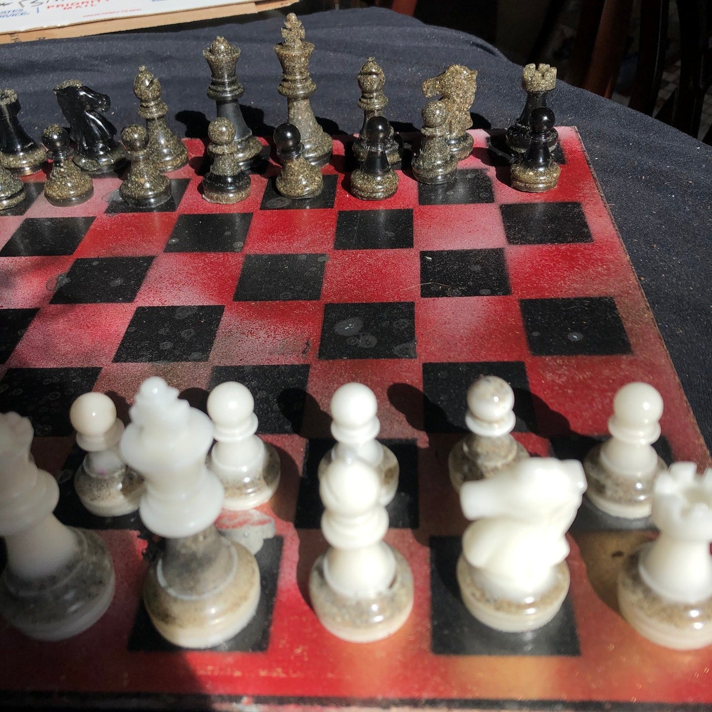 Chess Set - Rustic Red Royal