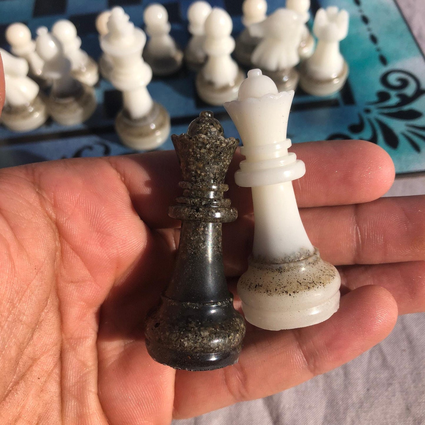 Chess Set - Misty Blue