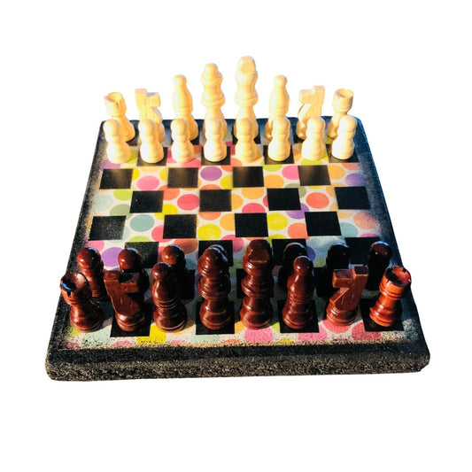 Scrapbook Chess Set - Colorful Balls