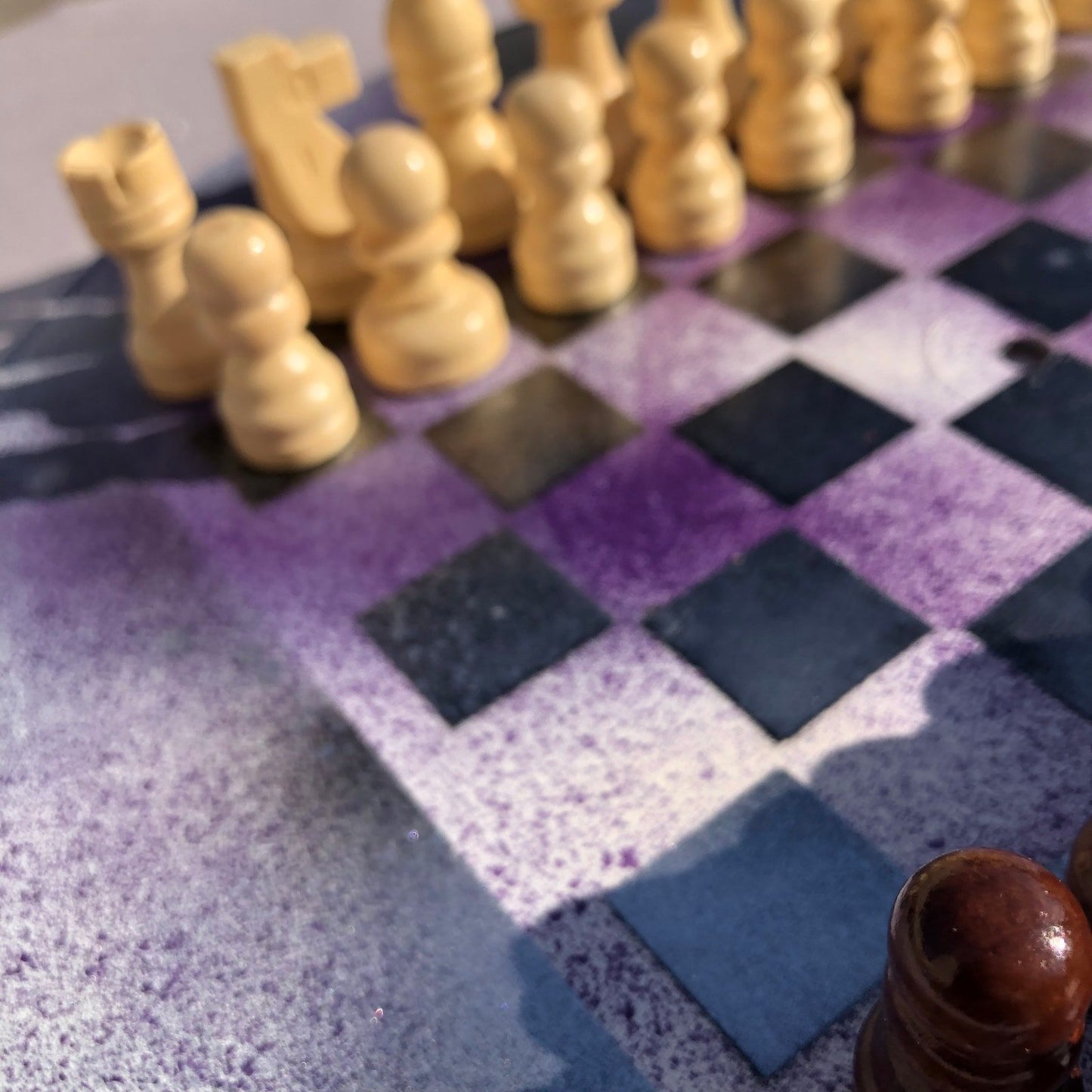 Vinyl Chess Set - Purple Snow