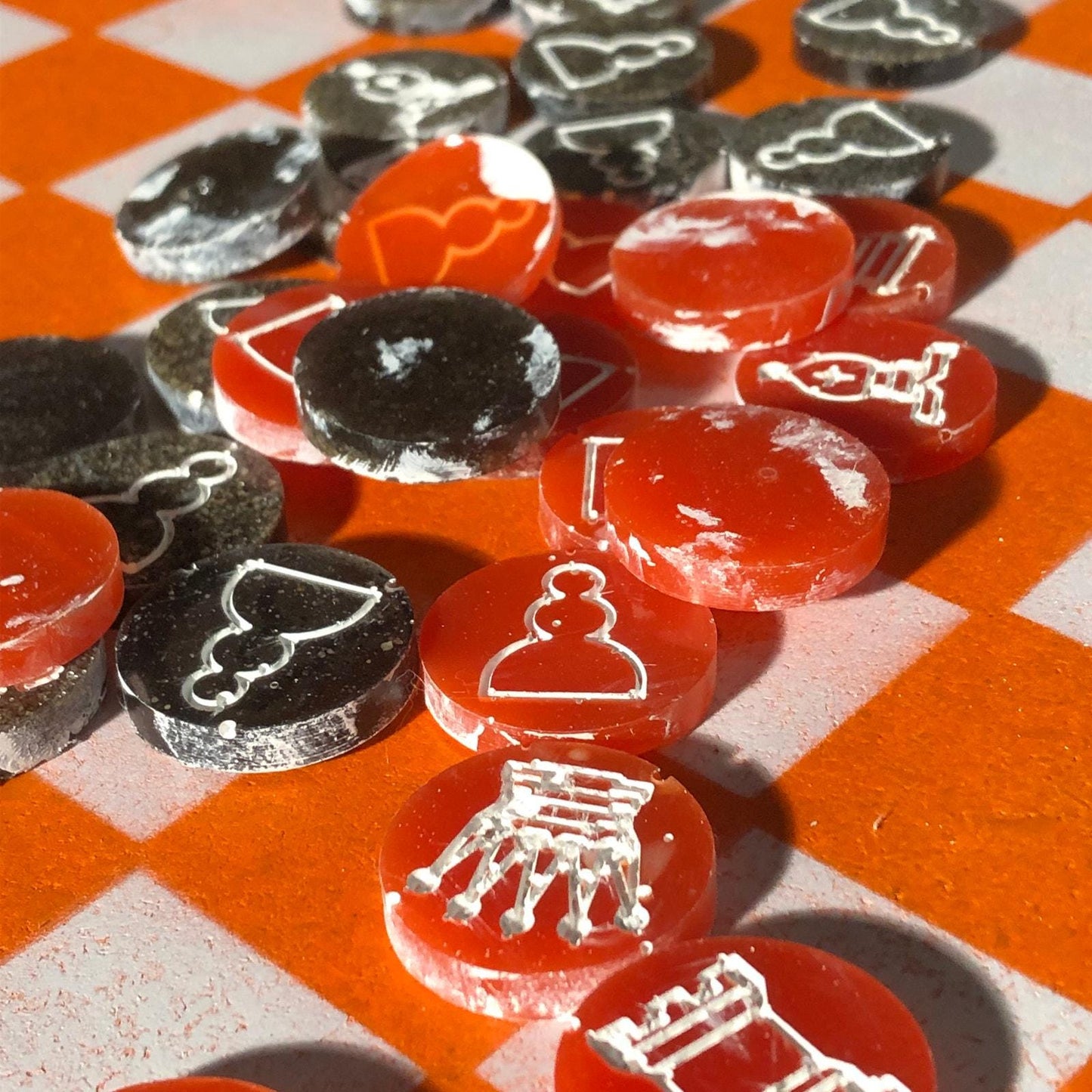 Chess Set - Vibrant Orange