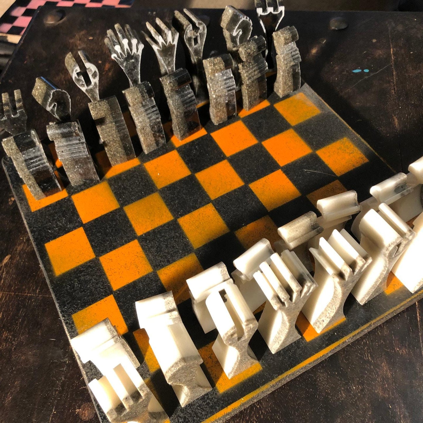 Chess Set - Orange & Black Royal Edition