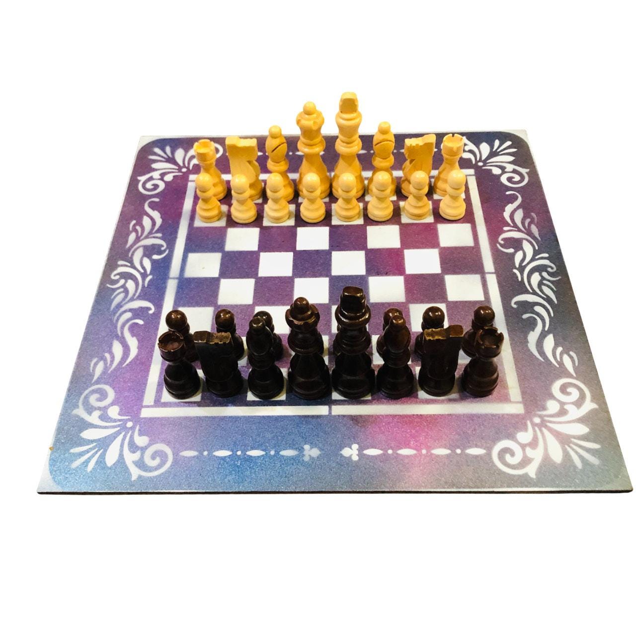 Chess Set - Purple Pink Metallic