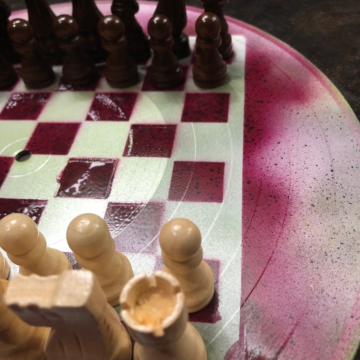 Vinyl Chess Set - Violet Mix