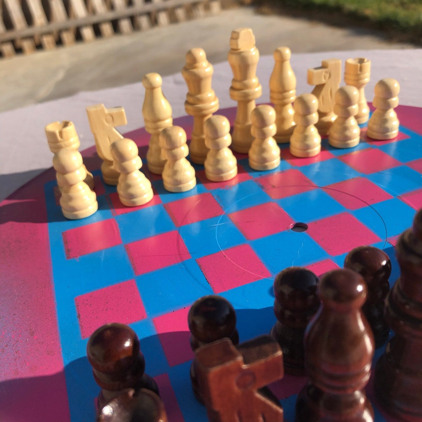 Vinyl Chess Set - Pink Berry