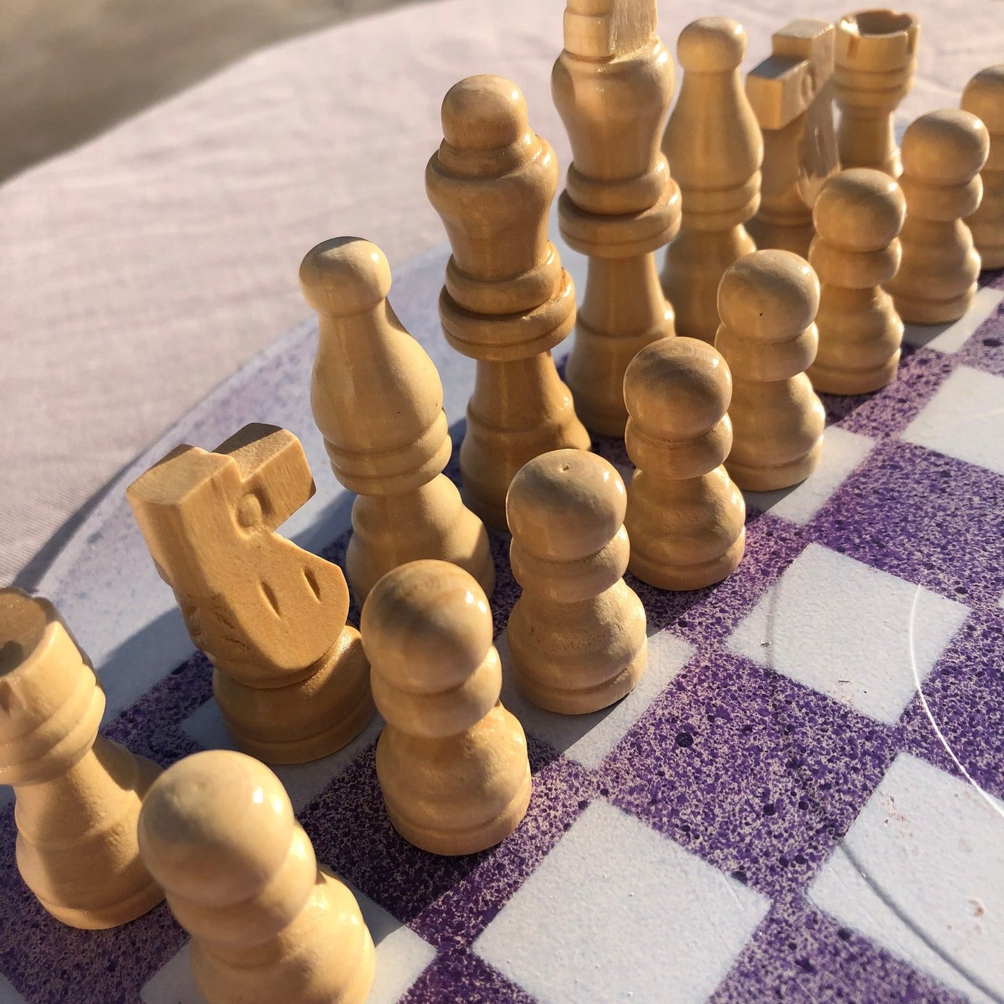 Vinyl Chess Set - Purple Blizzard