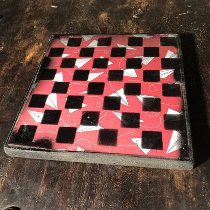Scrapbook Chess Set - Red Paper Plane