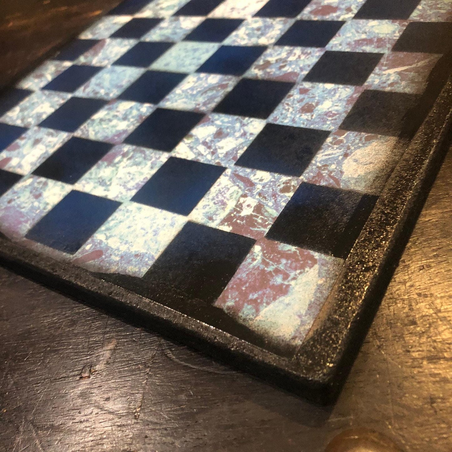 Scrapbook Chess Set - Blue Crystal