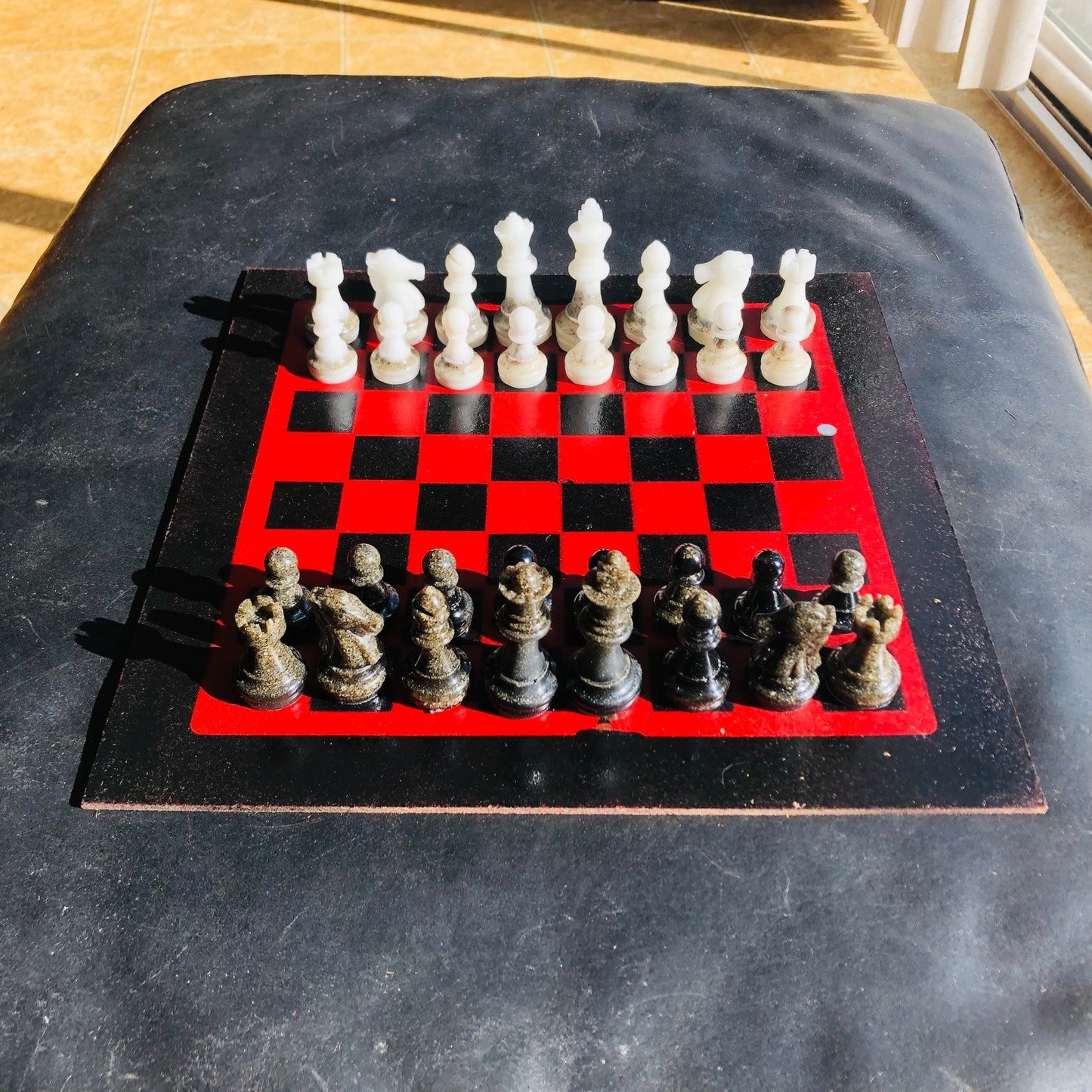 Chess Set - Red & Black