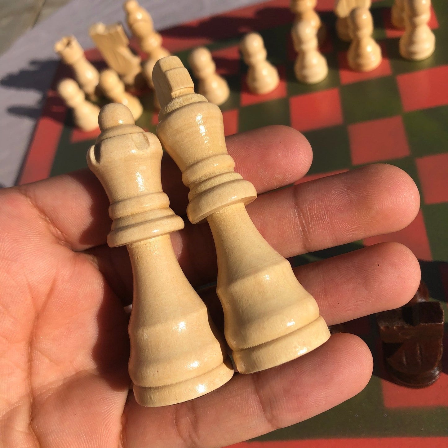 Chess Set - Peach Gold