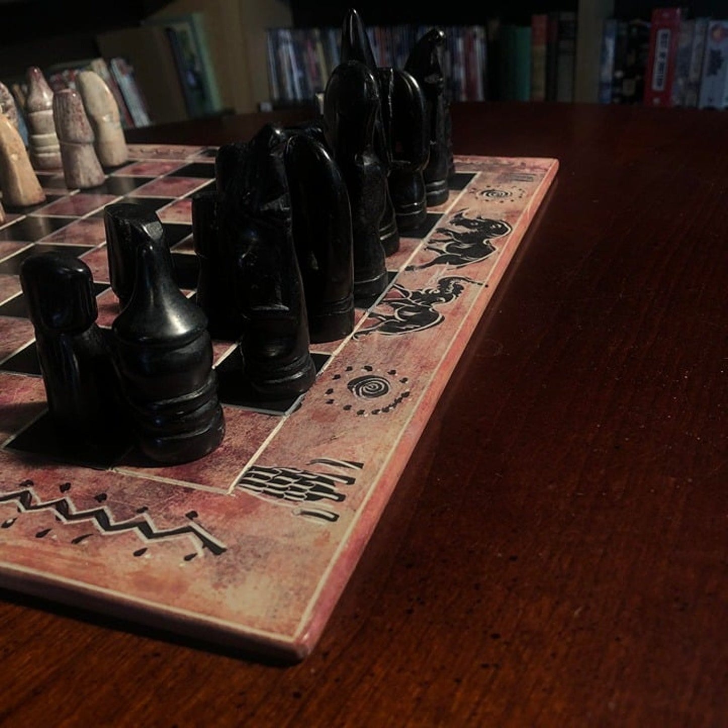 African Vintage Chess Set - Large Royal Chess Board