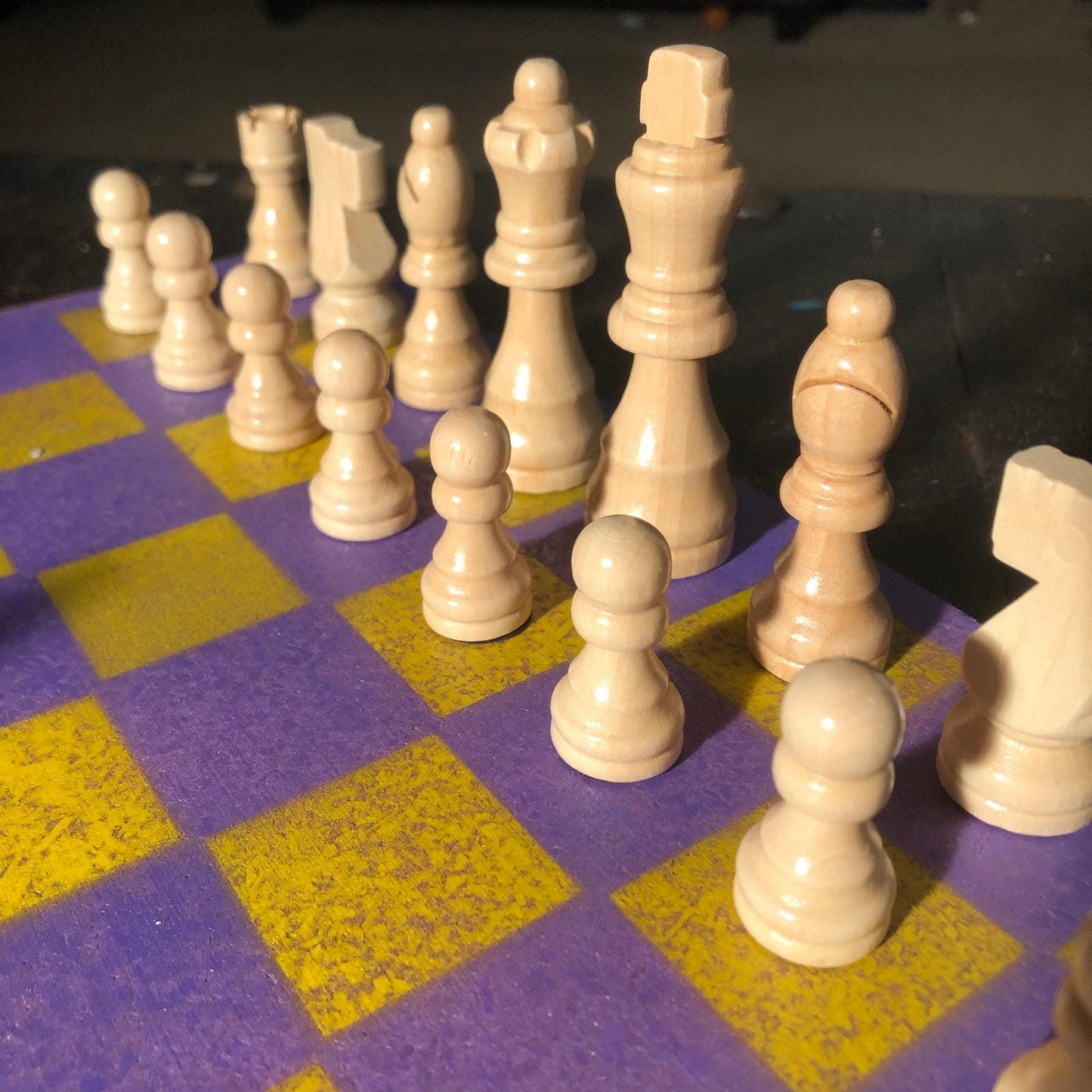 Chess Set - Purple & Yellow