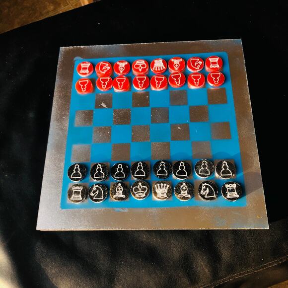 Chess Set - Blue Silverado