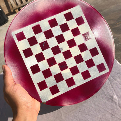 Vinyl Chess Set - Violet Cream