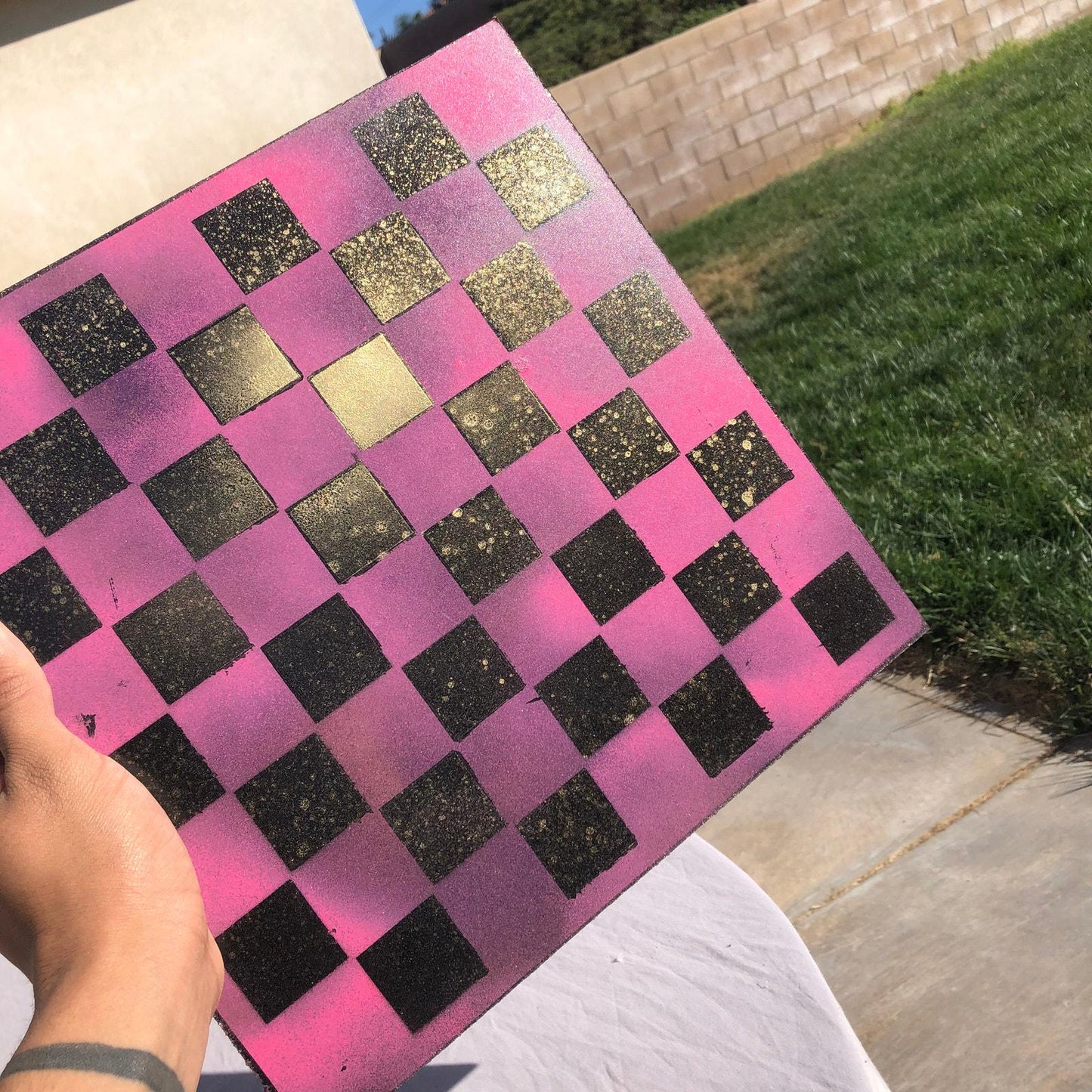 Chess Set - Pink & Black