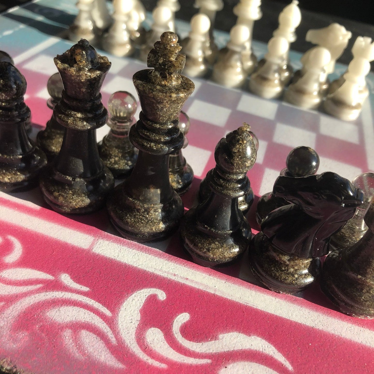 Chess Set - Pink & Blue Royal