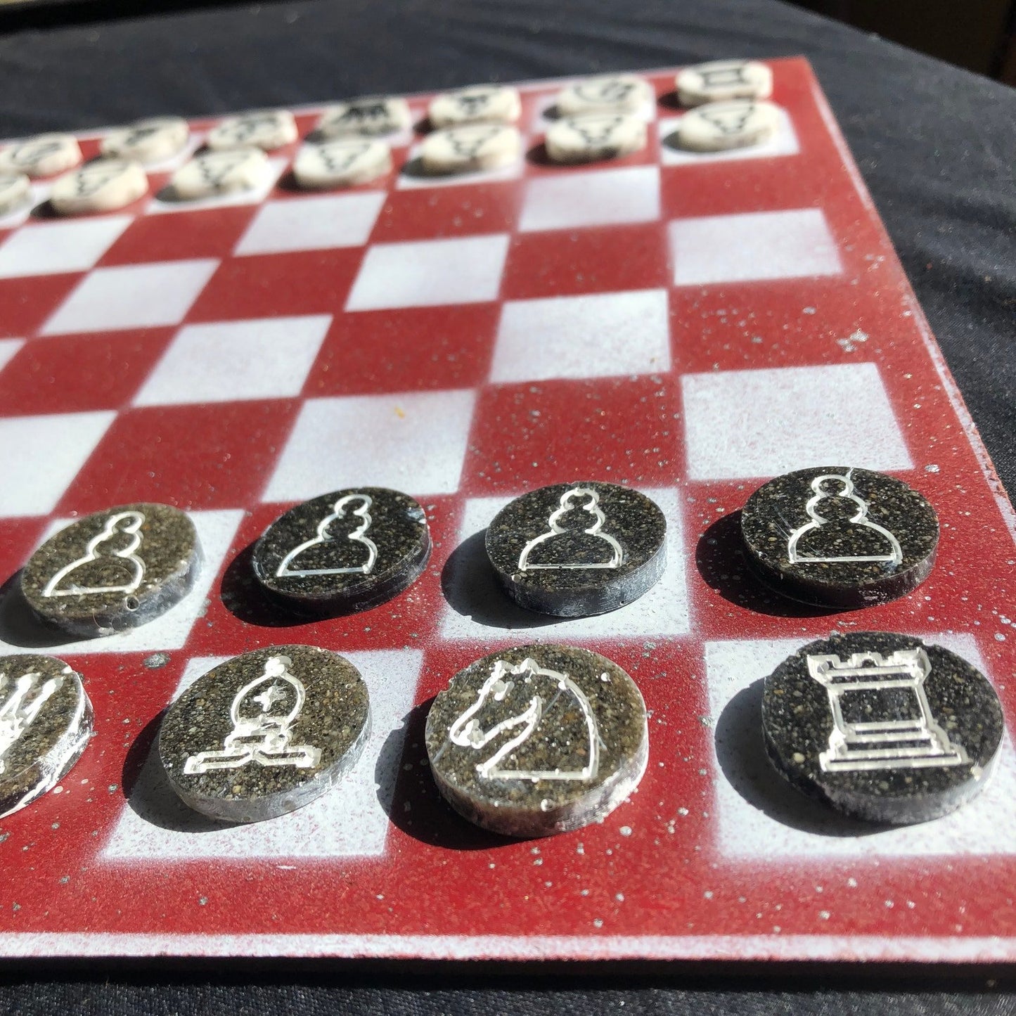 Chess Set - Picnic Red