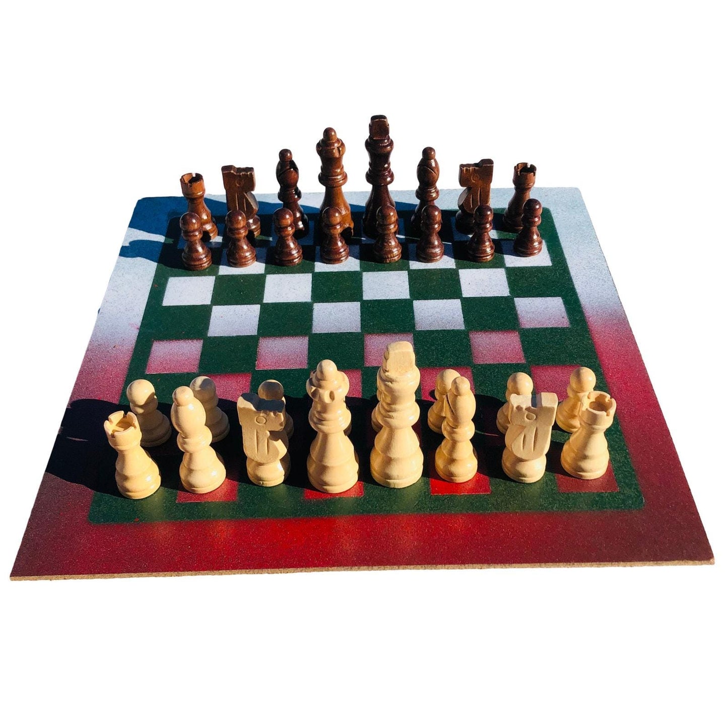 Chess Set - Faded Christmas Colors