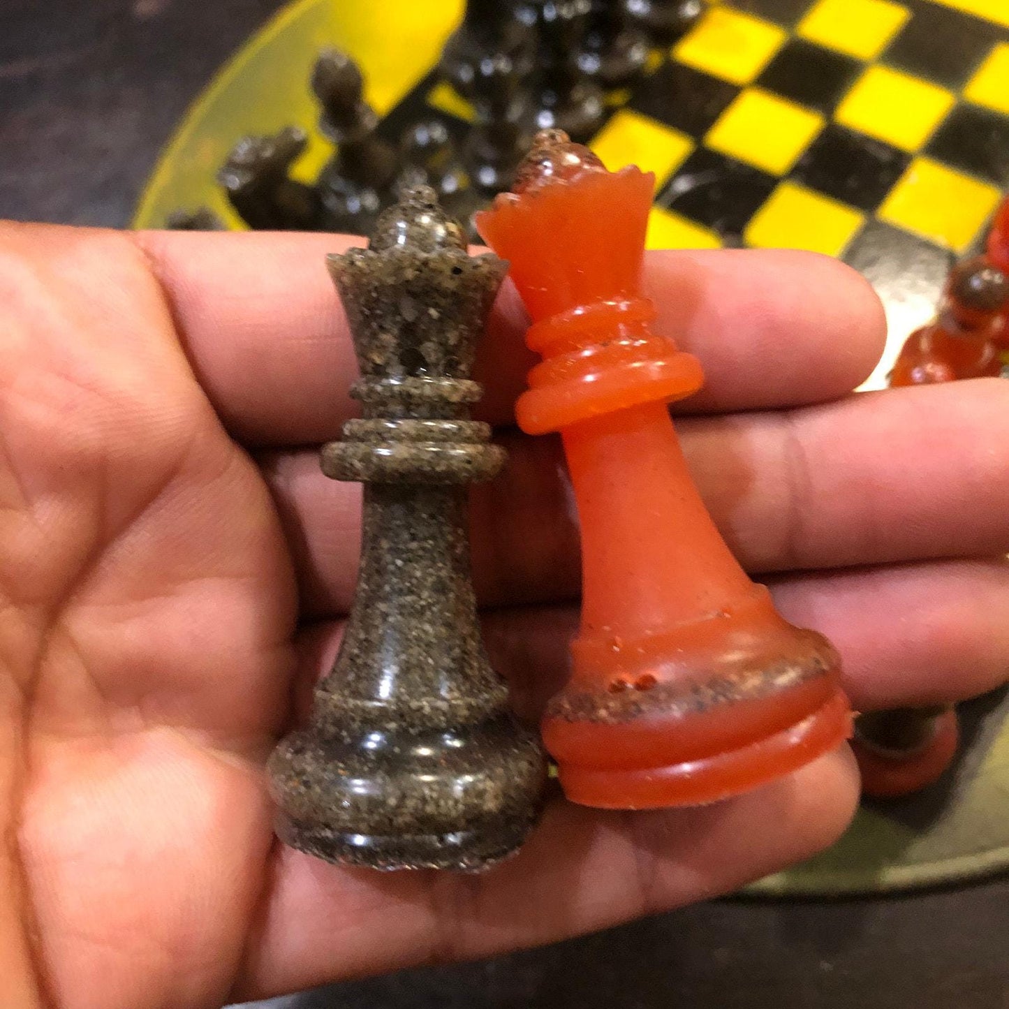 Vinyl Chess Set - Super Yellow (Resin Pieces)