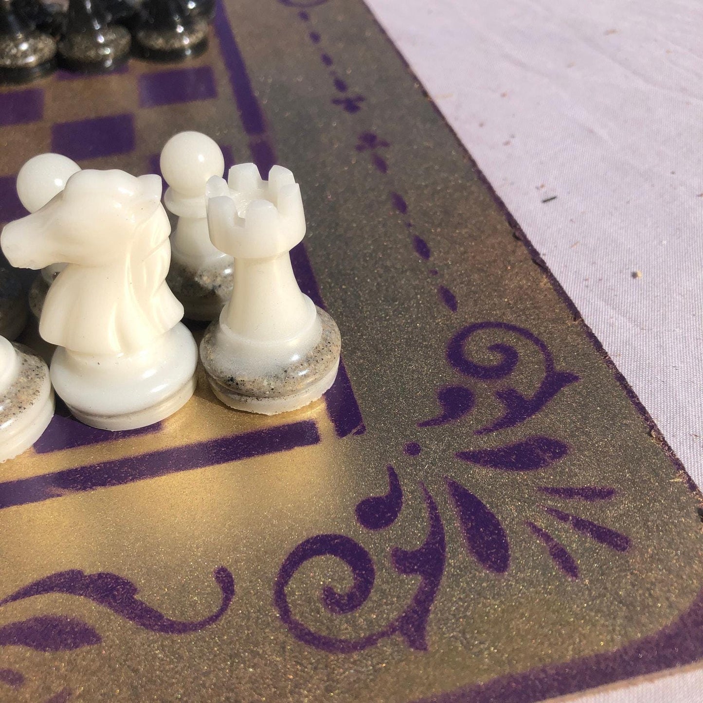 Chess Set - Purple Gold