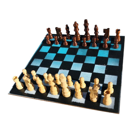 Chess Set - Fading Sky Blue