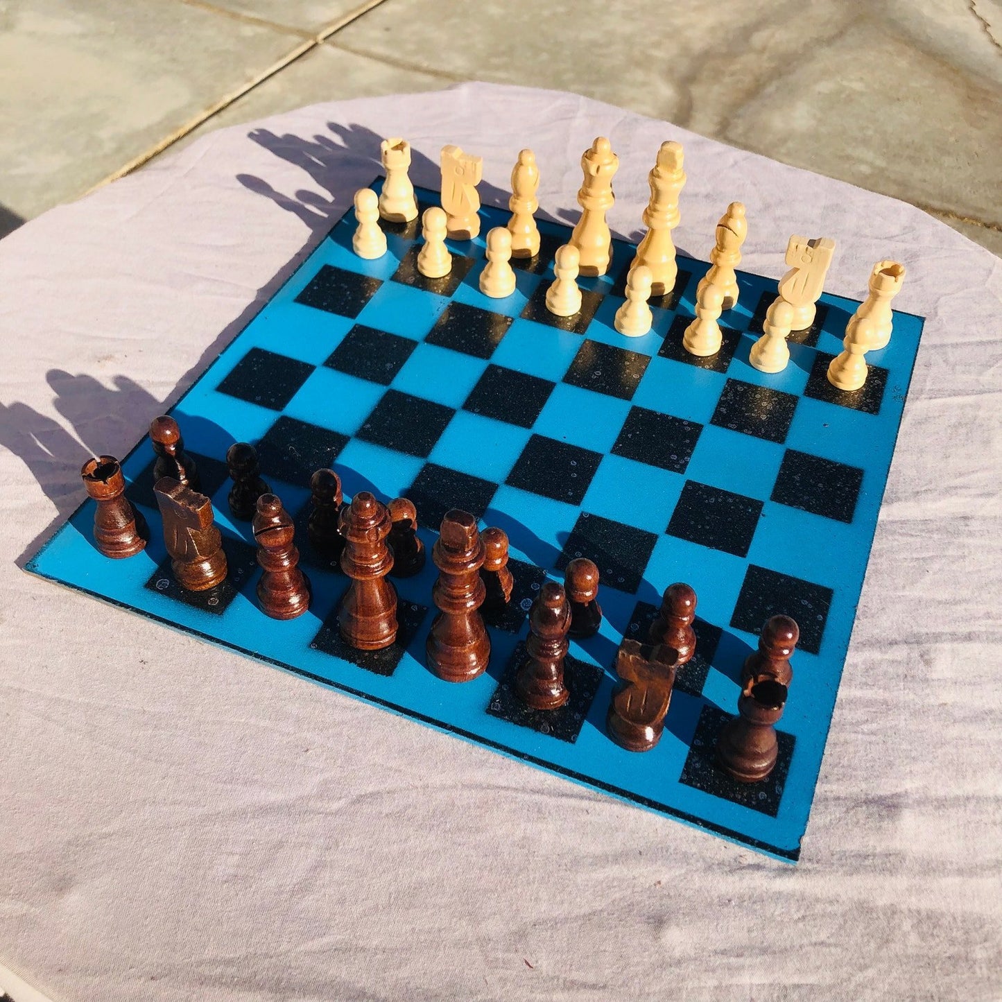 Chess Set - Beautiful Sky Blue