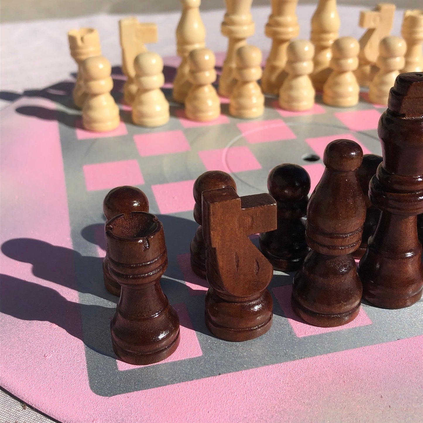 Vinyl Chess Set - Lemonade Pink