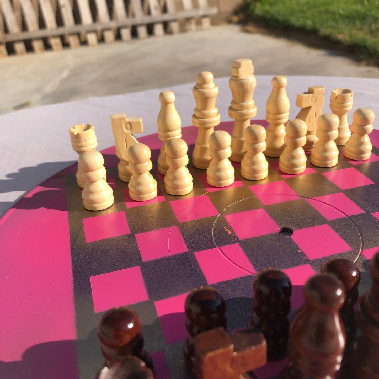 Vinyl Chess Set - Ruby Pink Gold