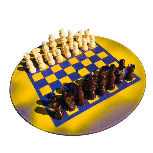 Vinyl Chess Set - Yellow Gold