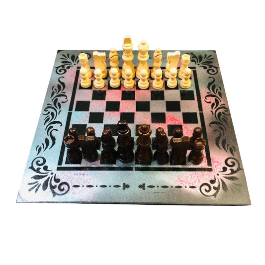 Chess Set - Red Green Galaxy