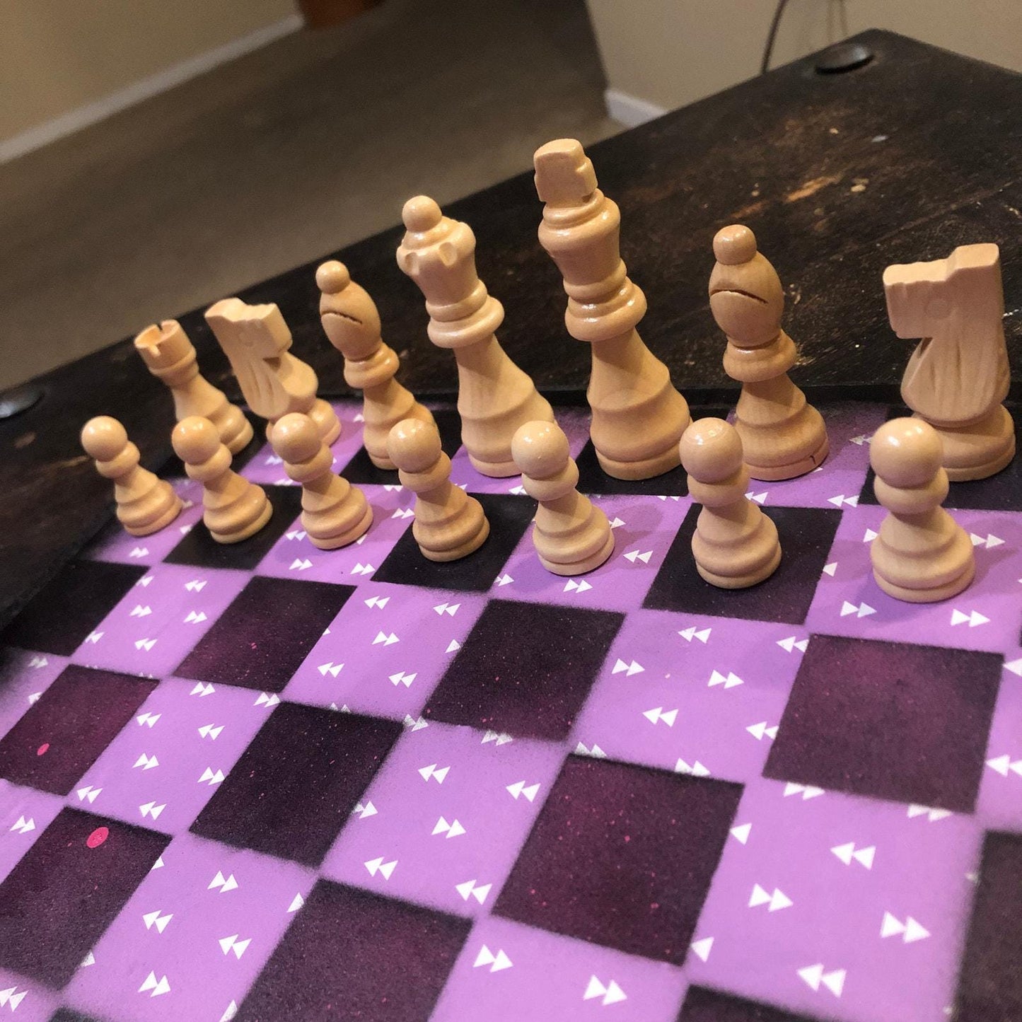 Scrapbook Chess Set - Purple Arrow