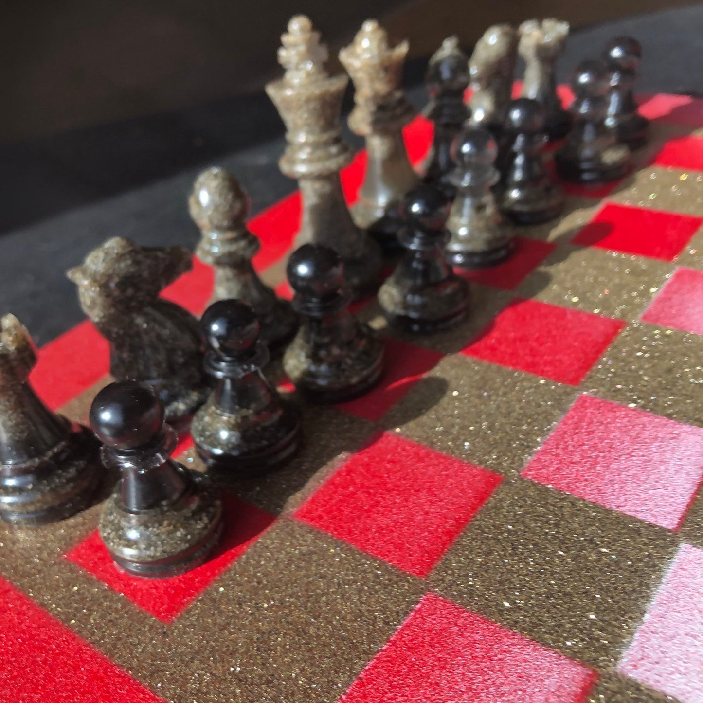 Chess Set - Red Gold Royal