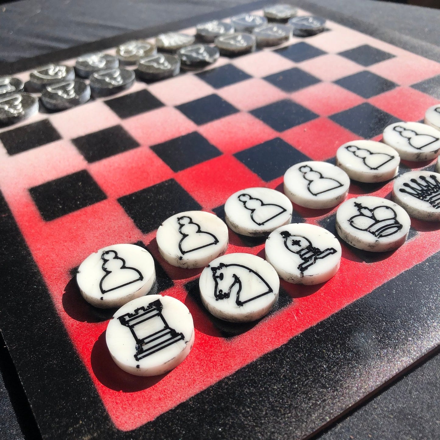 Chess Set - Racing Red