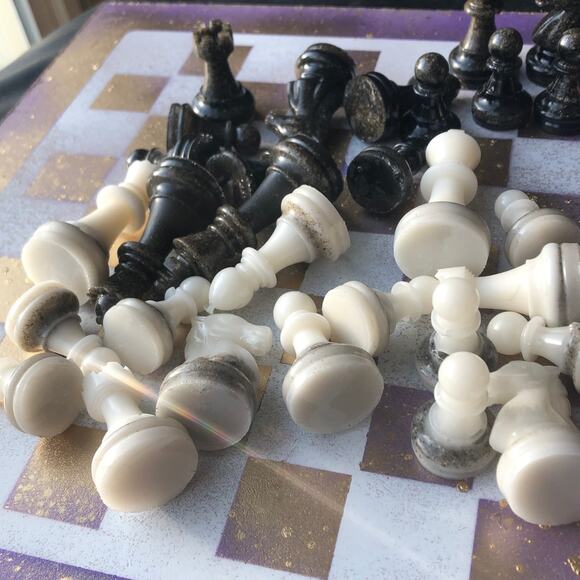 Chess Set - Purple Gold Royal