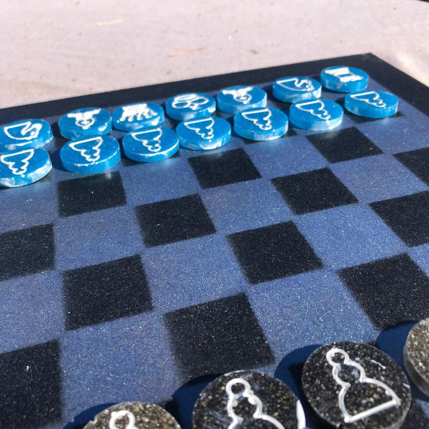 Chess Set - Sparkle Blue