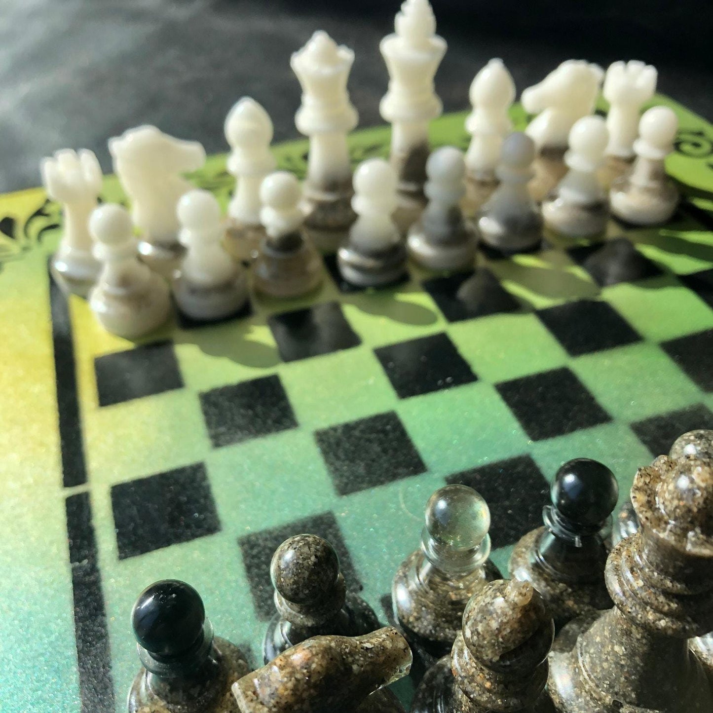 Chess Set - Precious Green Deluxe