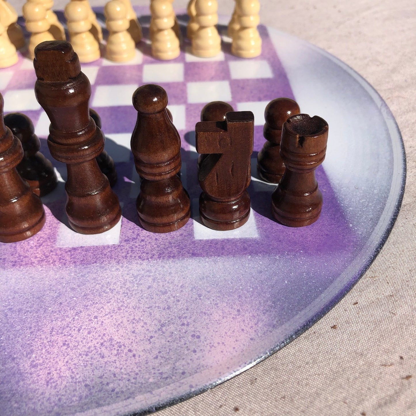 Vinyl Chess Set - Purple Snow