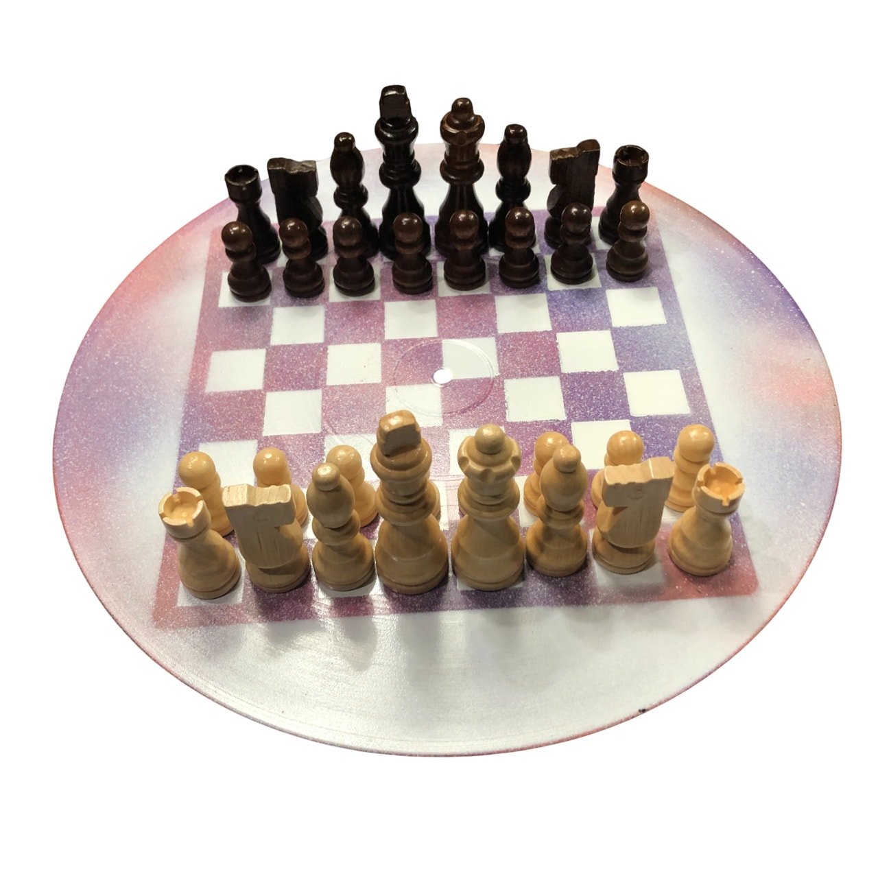 Vinyl Chess Set - Bright Purple