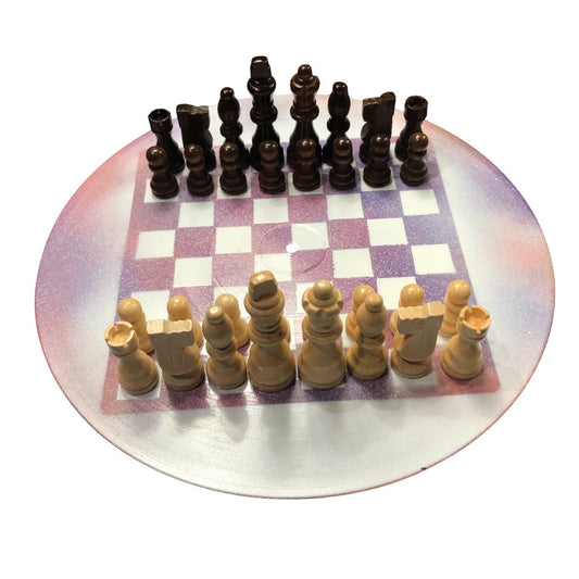 Vinyl Chess Set - Bright Purple