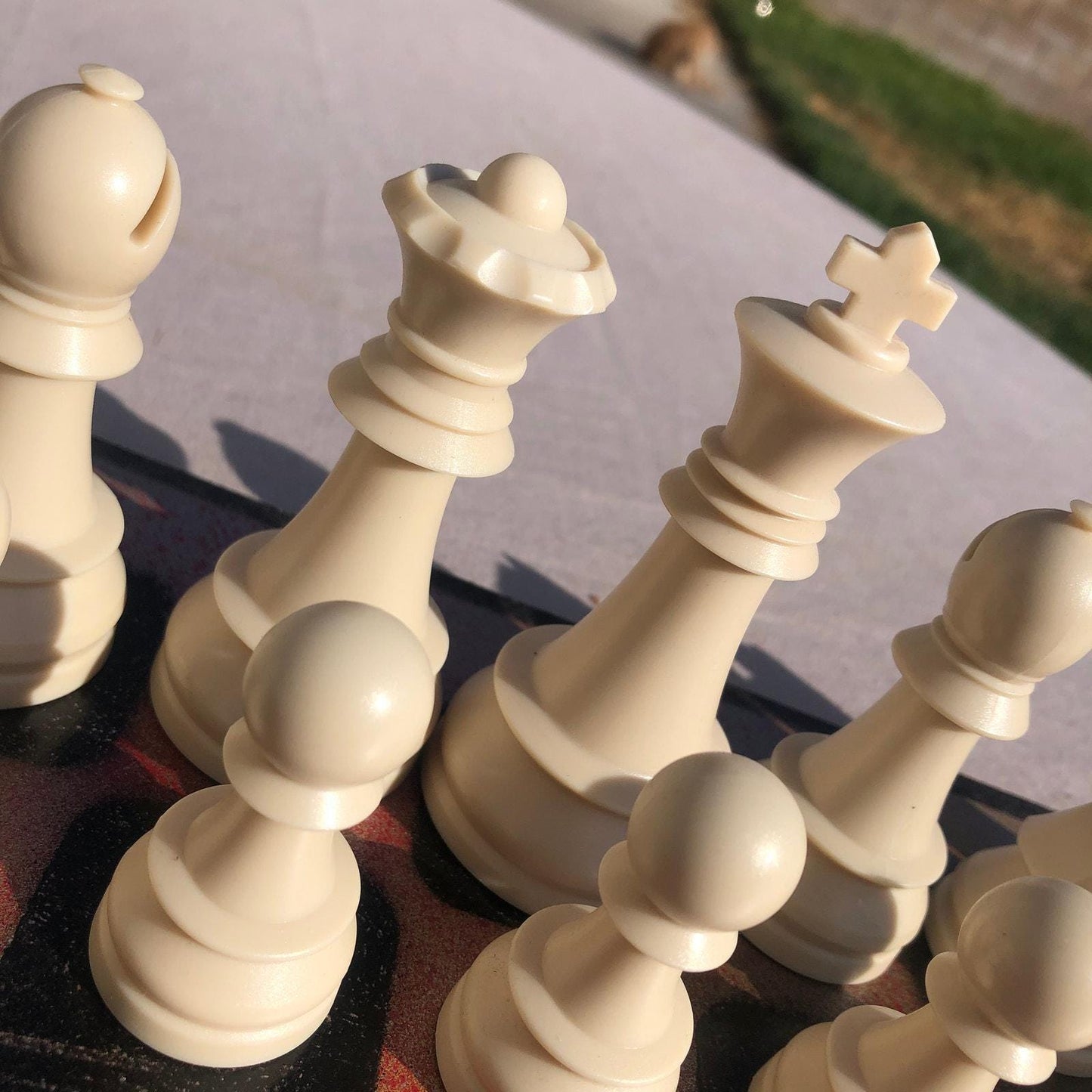 Large Chess Set - Golden Red