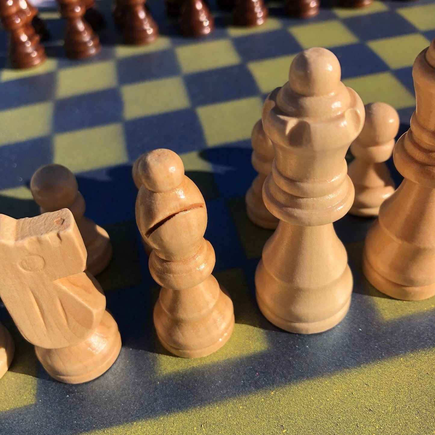 Chess Set - Yellow Blue Mix