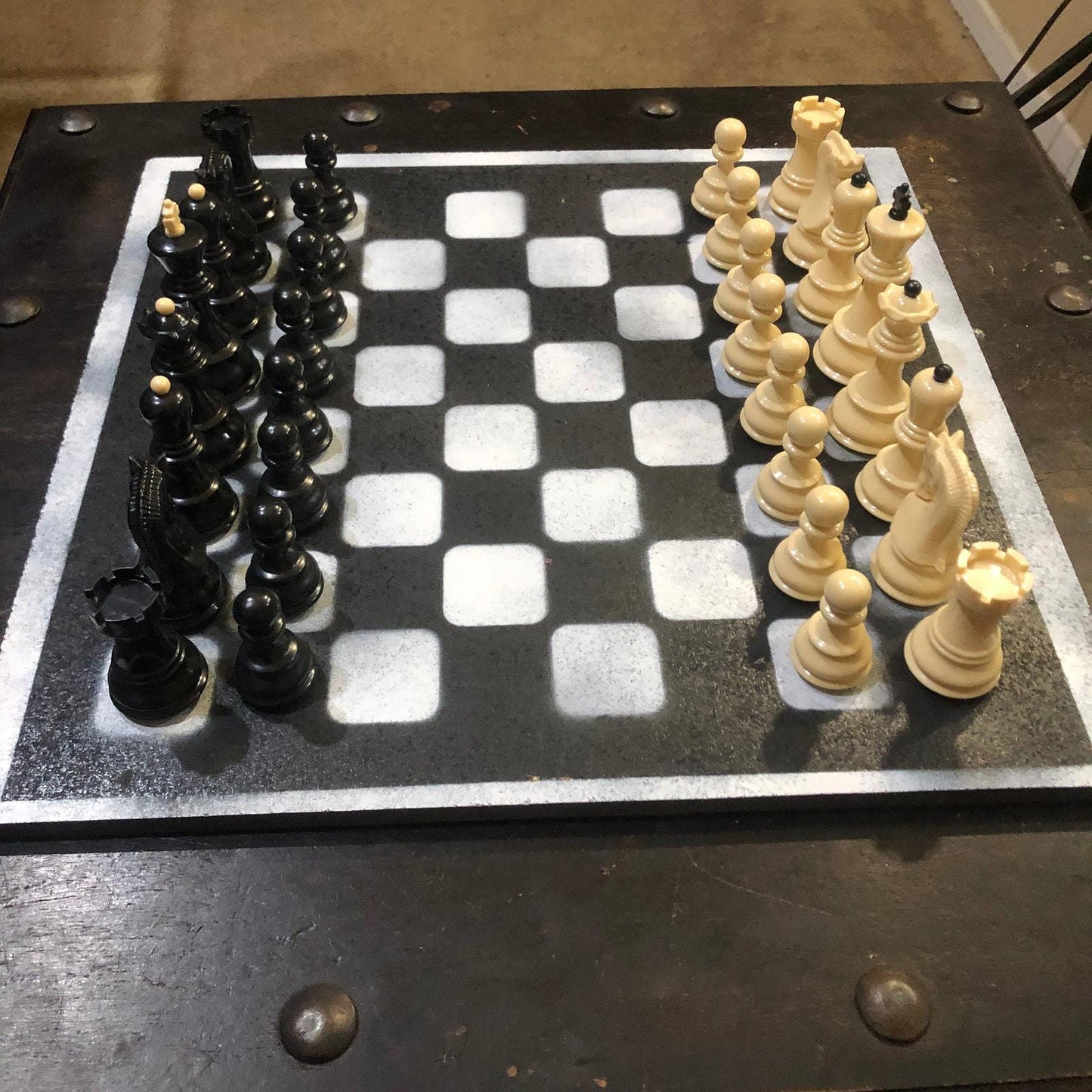 Large Chess Set - Black & White