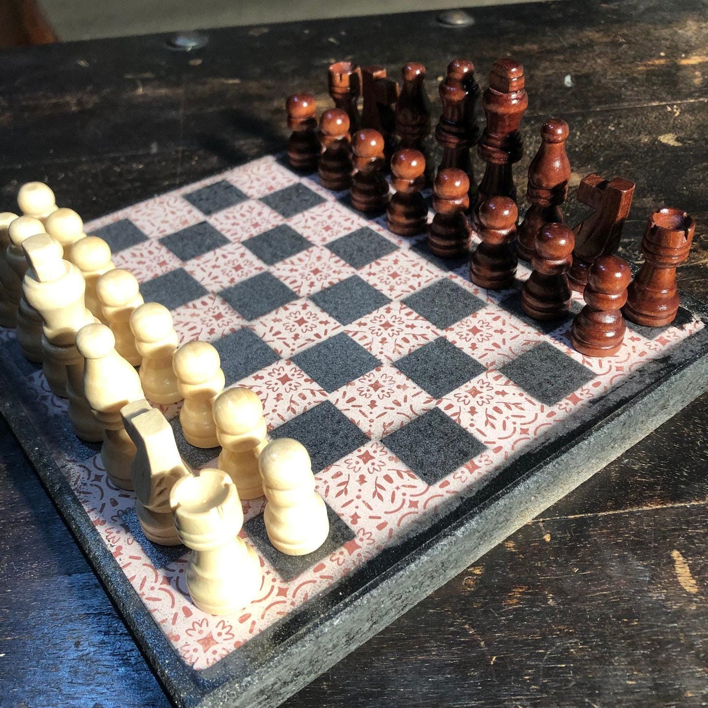 Scrapbook Chess Set - Royal Pattern