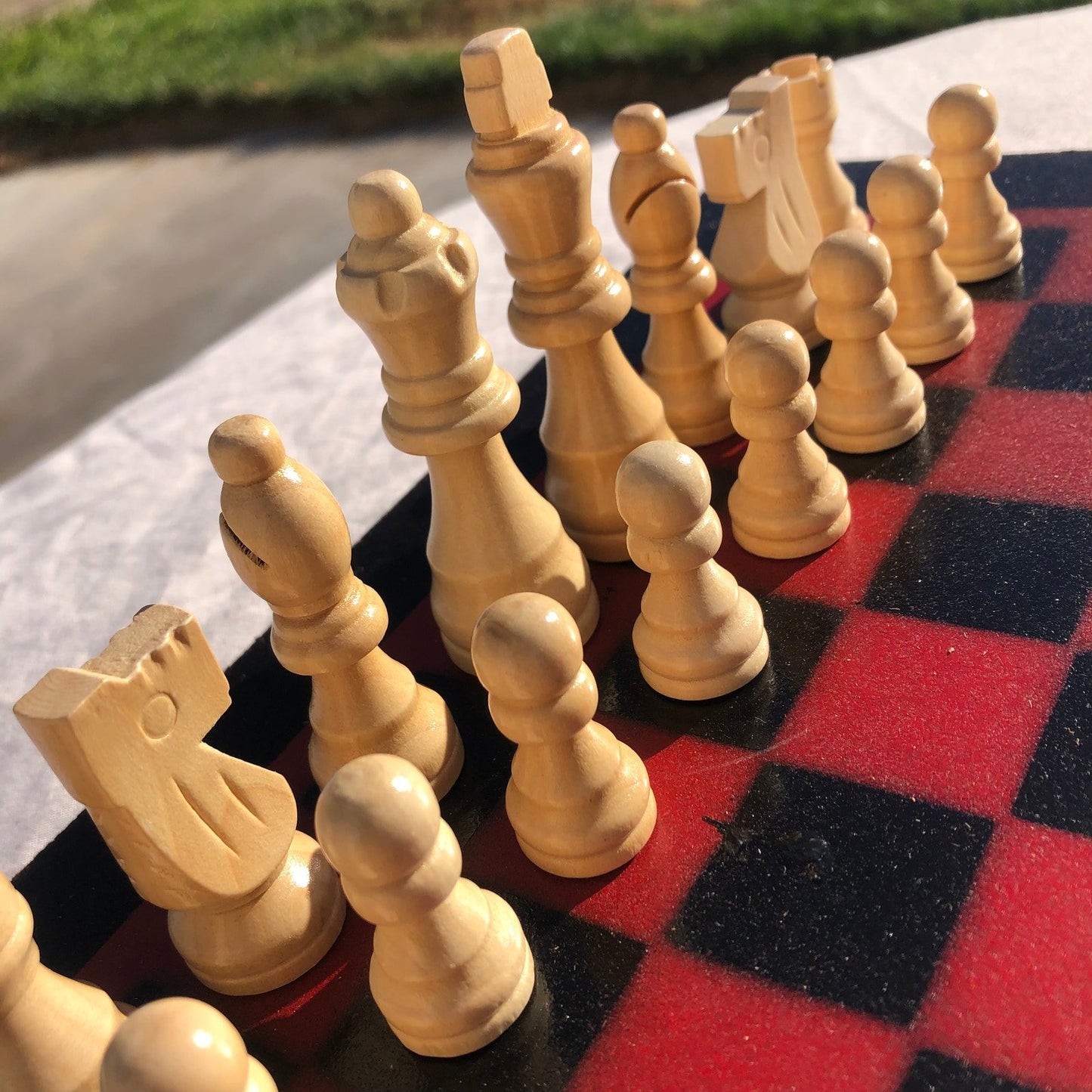 Chess Set - Red & Black