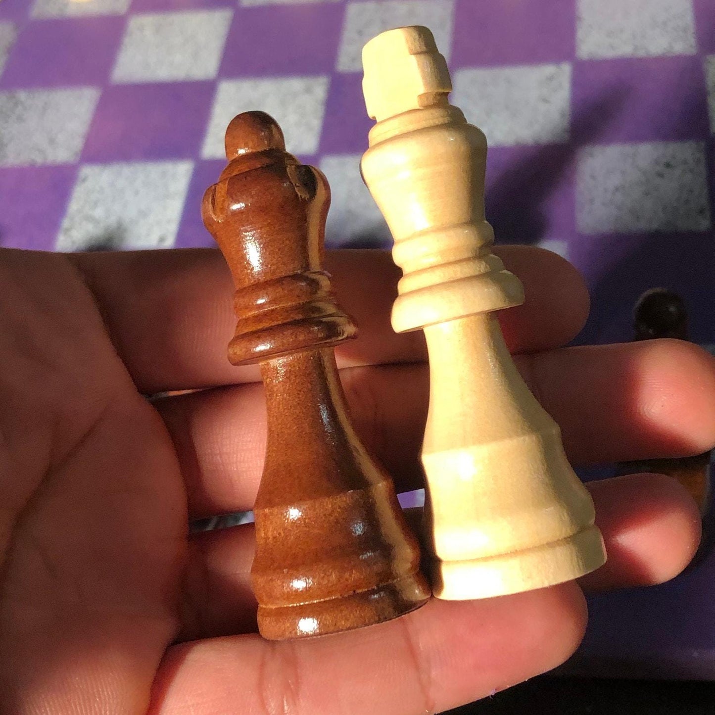 Chess Set - Purple White Sprinkled Edition