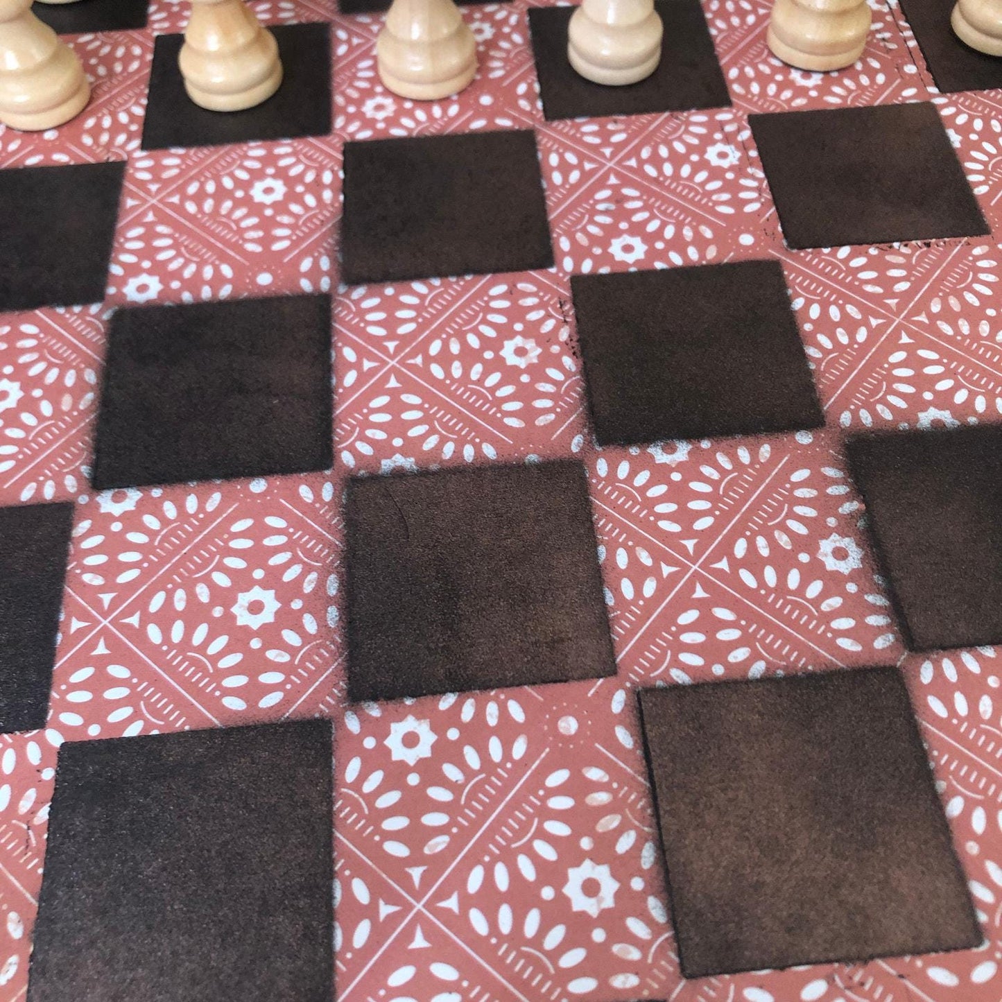 Scrapbook Chess Set - Red Vintage