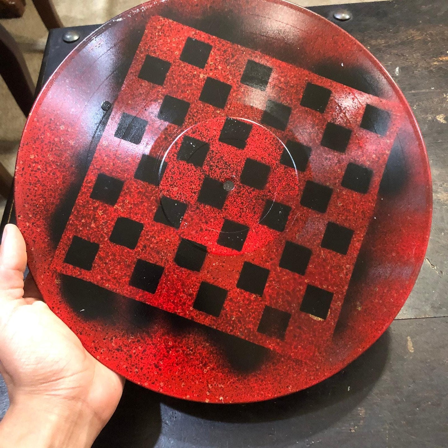 Vinyl Chess Set - Pitchfork Red (Resin Pieces)