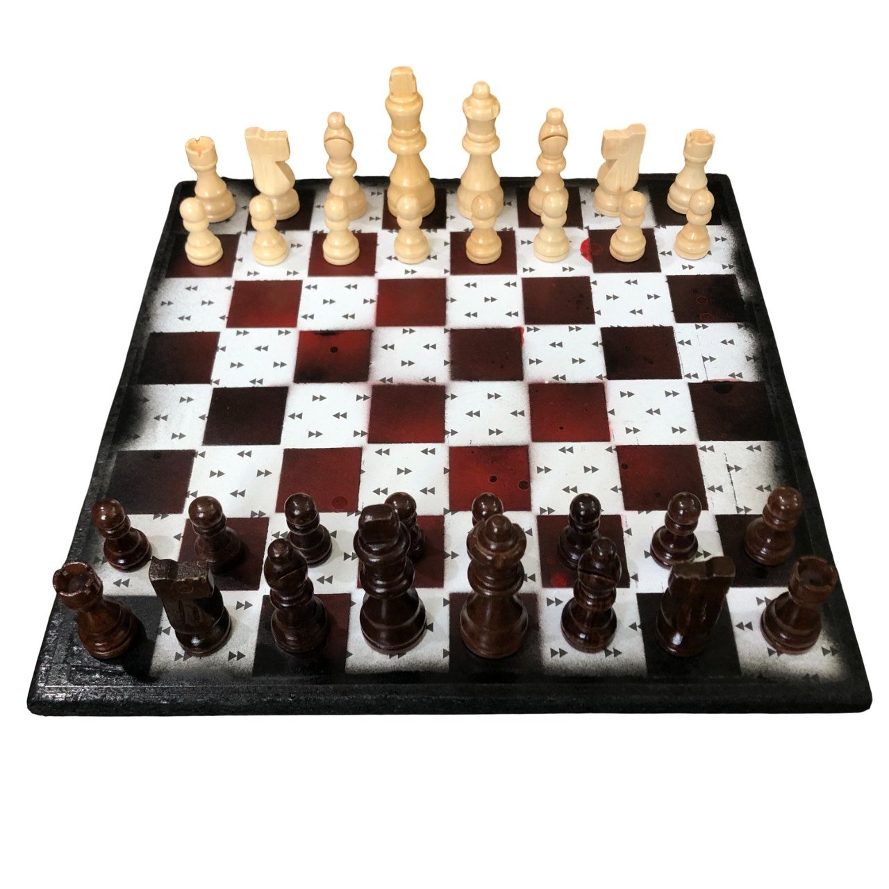 Scrapbook Chess Set - Arrow Red