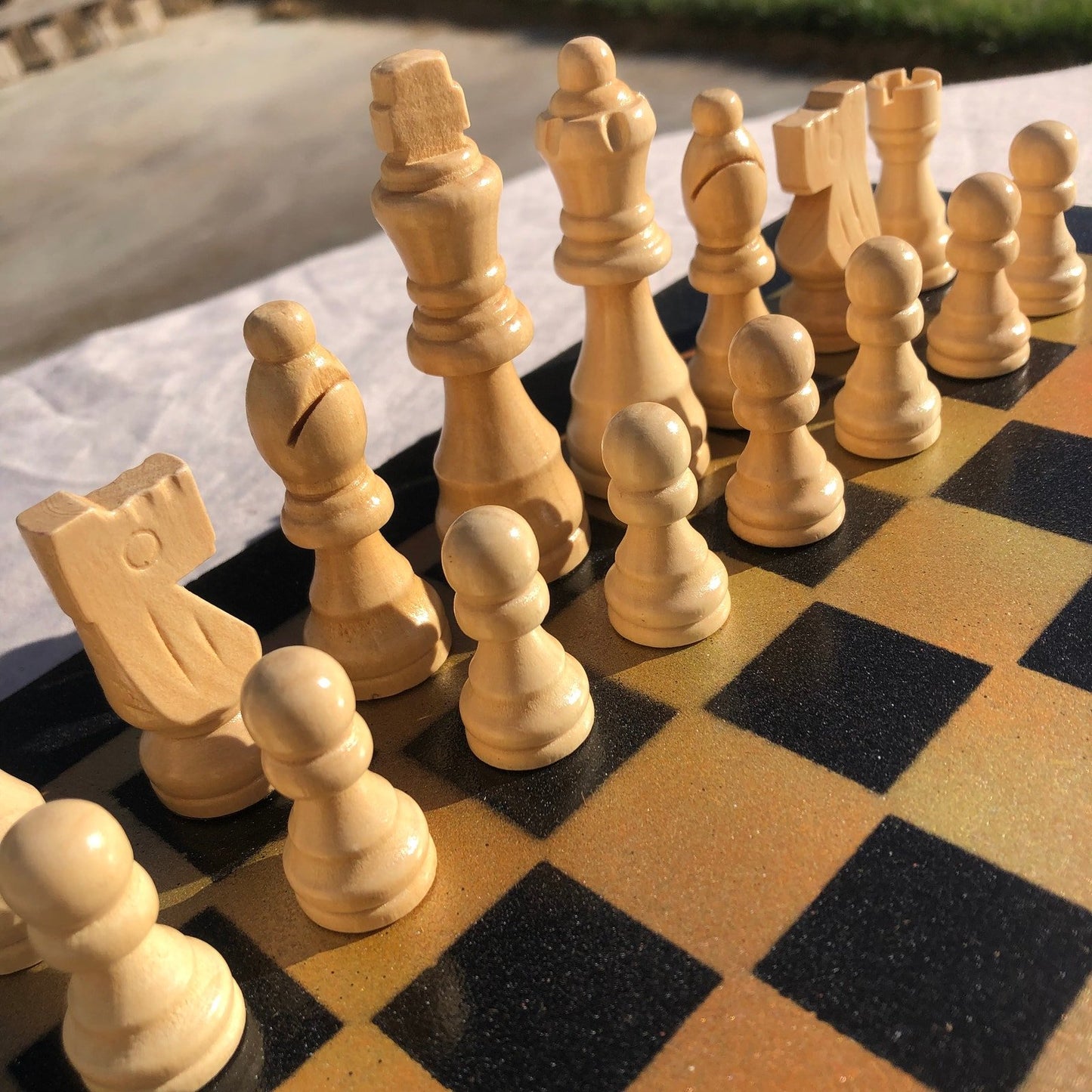 Chess Set - Sunset Orange