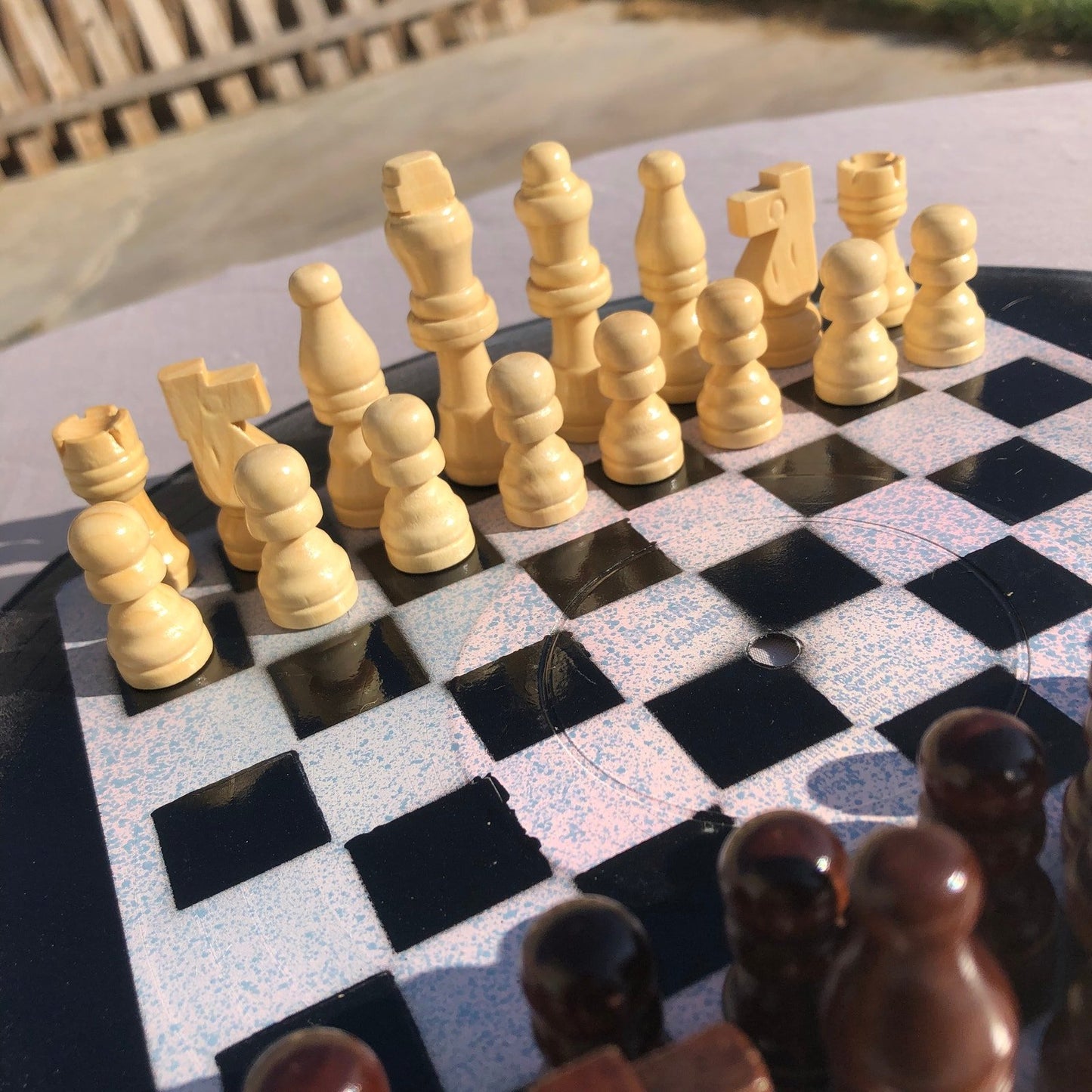 Vinyl Chess Set - Speckled Drizzle